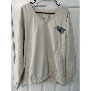 Tar Heels Windtec‎ Ivory Golf Pullover Windbreaker Jacket Men XL CUTTER BUCK CB